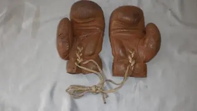 Vintage Pair Of Leather Boxing Gloves With Laces- • $229.73