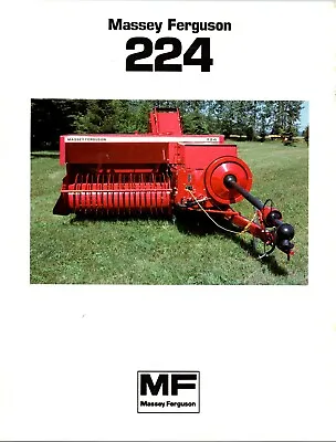 One(1) Massey Ferguson MF 224 Baler Dealer Sales Specifications Brochure • $15.87