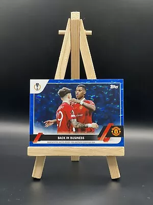 2022-23 Topps UEFA MARCUS RASHFORD/ALEJANDRO GARNACHO /99 Icy Blue Foil Man Utd • £5