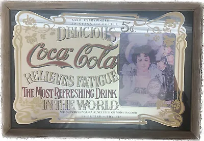 Vintage Coca-Cola Advertising Mirror. Delicious Coca-Cola - Relieves Fatigue • £28