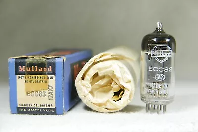 Mullard 12AX7/ECC83 Long Plate Square Getter MC1 1956 Strong In Original Box • $350