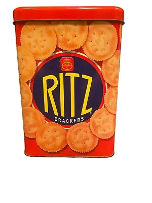 Vintage NABISCO RITZ CRACKERS Collectible Storage Tin LIMITED EDITION 9”x5”x6” • $15