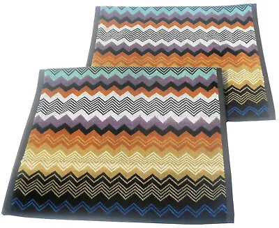 MISSONI HOME TWO HEAVY HAND TOWELS COTTON VELOUR  ECOLOGIC  16x27  SETH 100 • $80