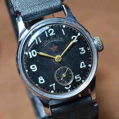 SOVIET Watch POBEDA Red Star Vintage Pobeda ZIM Soviet Mechanical Watch USSR • $82