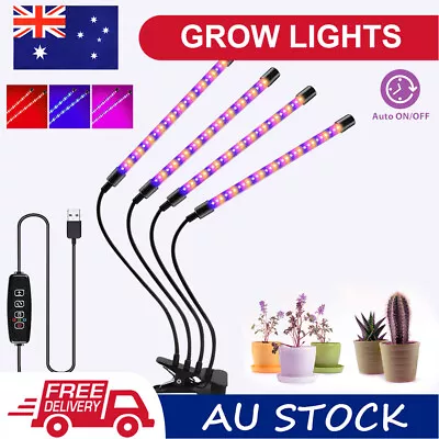 4 Head LED Grow Light Plant Light Panel Growing Plant Veg Flower Indoor Lamp • $28.99