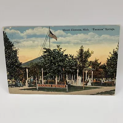 Mount Clemens Michigan Panacea Springs Postcard 1915 Healing Kidney/liver • $2.54