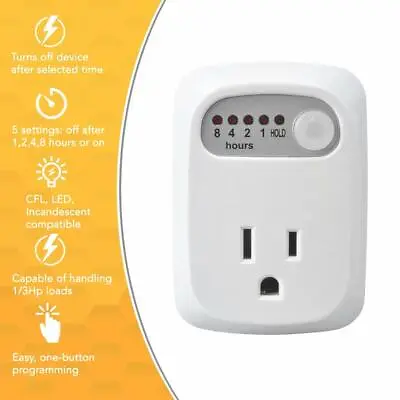 Simple Touch Auto Shut-Off Safety Outlet Multi Times Electrical Countdown Timer • $11.99