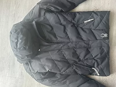 Spyder InsulatedSnowboard/ski Jacket  Black Warm Puffy Insulator With Snow Skirt • $159.66