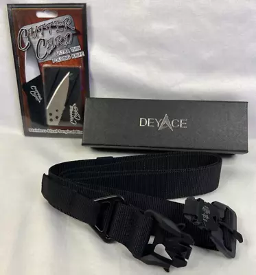 DeyAce Tactical Belt Quik Latching Lockable Buckle ADJ. TO 44  Waist + Knife • $19.95