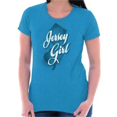 Fashion New Jersey Girl Trendy State Souvenir Womens Tees Shirts Ladies Tshirts • $19.99