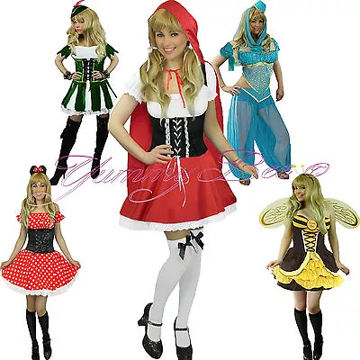 Fancy Dress Costume Women Mouse Bee Riding Robin Hood Book Day Fairytale 6-22 UK • $44.18