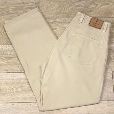 ERMENEGILDO ZEGNA Mens Chinos 5 Pocket 34 Vintage Italian Cotton Twill EUC • $29.99