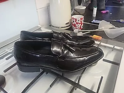 Aldo Size 8 Mens Patent Leather Black Formal Shoes • £8