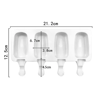 Silicone Ice Cream Mould Popsicle Lolly Frozen Dessert Maker Cakesicles 8 Tray • £5.52