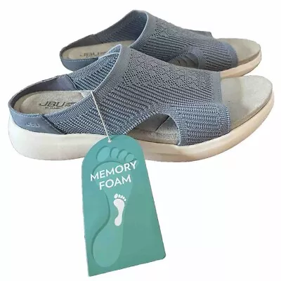 JBU By Jambu Womens JUNE Slides Blue Memory Foam Slides Sandals Size Choices NWT • $24.99