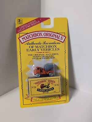 Vintage 1993 Matchbox Originals Moko Lesney No. 26 Orange Cement Mixer Diecast • $7
