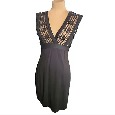 MAX STUDIO Black Stretch Lace Sleeveless Cocktail Dress • $30