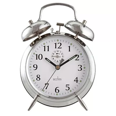 £18.95 • Buy Acctim Saxon Analogue Alarm Clock  Mechanical Metal Bell Alarm Luminous