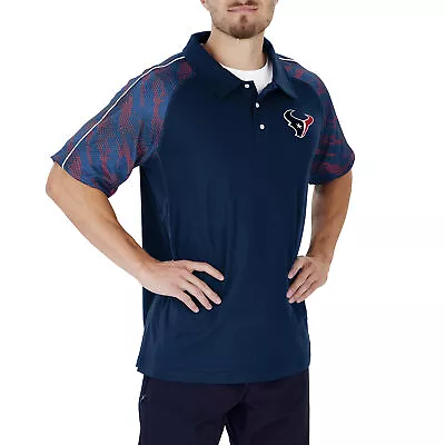 Zubaz NFL Houston Texans Men's Elevated Field Polo With Viper Print Accent • $38