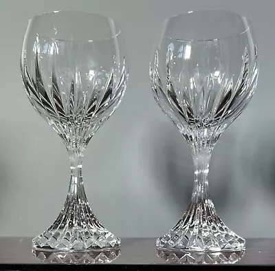 2x Pair Baccarat France Crystal Massena Wine Claret Glasses 6 1/2” Tall • £170.30