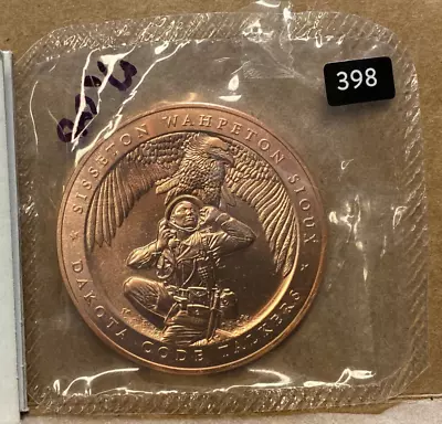 Sisseton Wahpeton Sioux Code Talkers Us Mint Medal Bronze 1.5  398 • $19.95