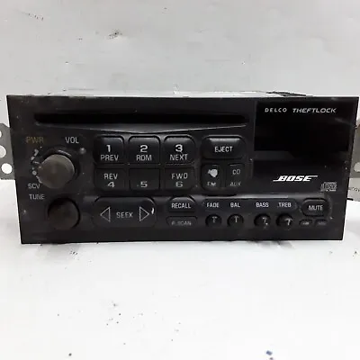 98 99 00 01 02 Chevrolet Blazer AM FM CD Bose Radio Receiver OEM 09368025 • $149.99