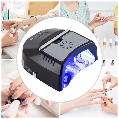 72W Cordless Rechargeable LED/UV Nail Lamp Gel Polish Nail Dryer W/Cooling Fan • $93.10
