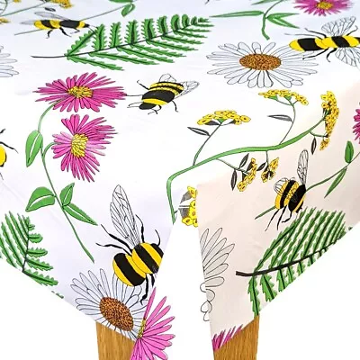 Busy Bee Meadow PVC Vinyl Wipe Clean Oilcloth Tablecloth • £7.99