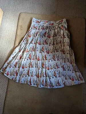 Laura Ashley Linen Mix Skirt Size 12 • £4.99
