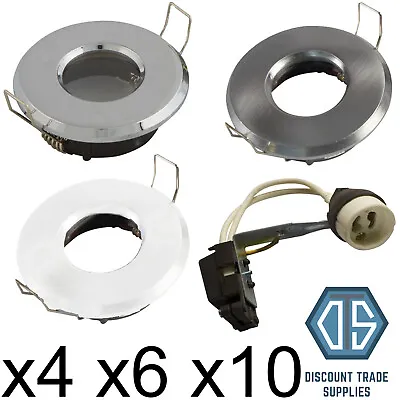 4x 6x 10x IP65 Shower Rated Bathroom Downlight Spotlight Recessed With GU10 LED • £8.99