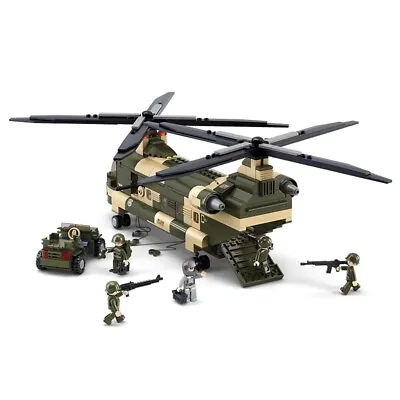£56.39 • Buy 513pcs Military Cargo Helicopter Legoed Building Blocks Army Toys Complete Set