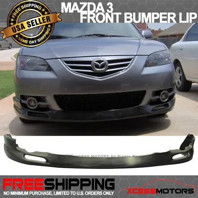 $109.99 • Buy Fits 04-06 Mazda 3 Sedan K Style Unpainted Front Bumper Lip Spoiler Splitter PU