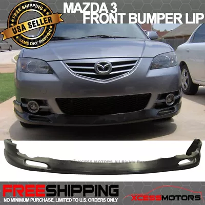 Fits 04-06 Mazda 3 Sedan K Style Unpainted Front Bumper Lip Spoiler Splitter PU • $99.99