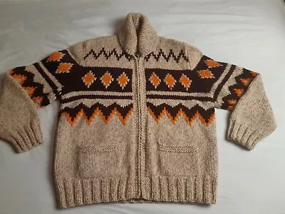 Genuine Mary Maxim Vintage Heavy Duty Cowichan Style Sweater M/W's Canada EUC • $245.50