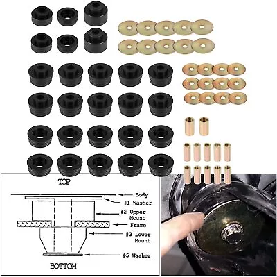 7-132 Body Mount Bushing Kit For Buick Regal/Chevy MalibuEl CaminoMonte Carlo • $101.39