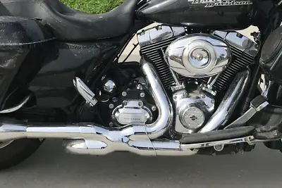 2013 Harley Street Glide Exhaust Header Pipes VANCE & HINES POWER DUALS CHROME • $600.22