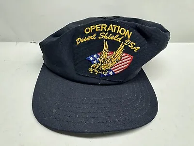 Vintage Made In USA Operation Desert Shield New Era Snapback Hat • $4.99