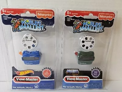 Set Of 2 Fisher Price  World's Smallest Viewmaster BLUE & GREEN • $22.99