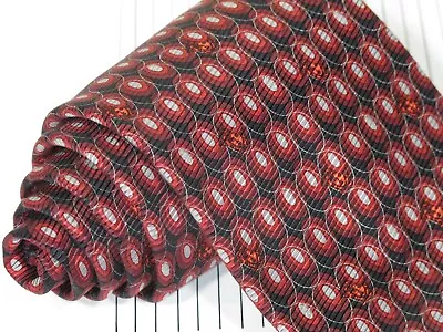 Versace Silk Tie Burgundy Red With Gray Ovals Medusa Made In Italy 56 X 3 5/8 • $69