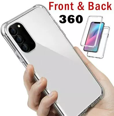 360 FRONT & BACK CLEAR Case For Samsung A72 S21 A51 A12 A21S Cover Shockproof • £2.99