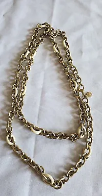 J.Crew Women's Necklace Gold Cream Links 37” Long Layered Preppy Jewelry  • $8.80