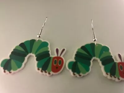 Brand New The Very Hungry Caterpillar Teacher Earrings Christmas Gift 3 • $9.99