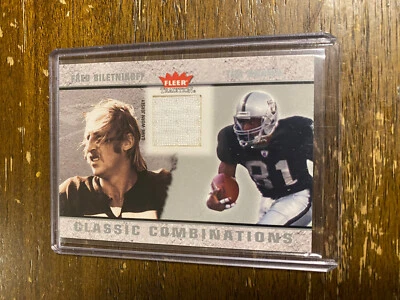 $10.65 • Buy Classic Combinations Memorabilia Fred Biletnikoff Game Worn Jersey W/ Tim Brown