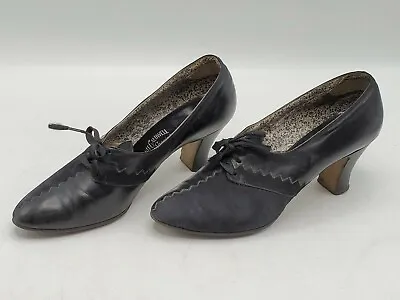 Antique Vintage 1910s Maute Caldwell Leather High Heel Victorian Edwardian Shoes • $28.84