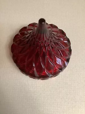 Ruby Red Irish Shannon Crystal Tear Drop/ Hersey Kiss Candy Dish • $12.99