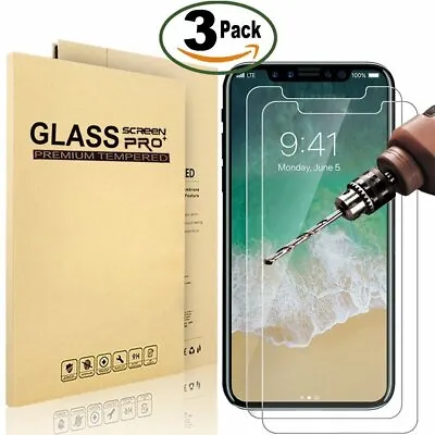 $36.29 • Buy [3-Pack] IPhone Xs / 11 Pro / X Screen Protector Premium Tempered Glass 3D Touch