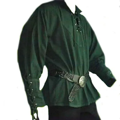 Medieval Renaissance Costume For Men Long Sleeve Stand Collar Cosplay Clothing • $18