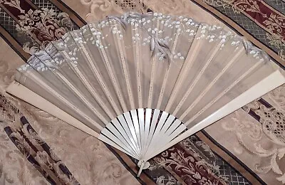 Antique Hand Painted Hand Fan 14 Inches • $58