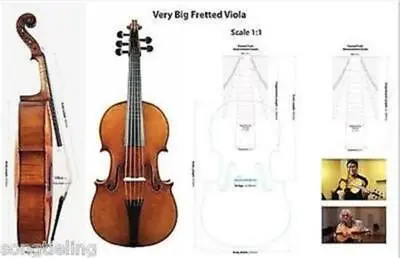 Hand Made Big 5 String Viola 17 7/8  Fretted Viola (455mm) Powerful Sound #14567 • $799