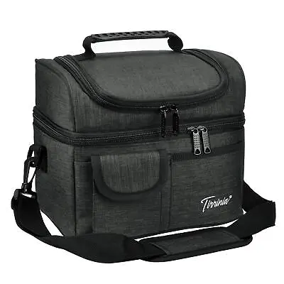 Insulated Cooler Lunch Bag For Men Work Lunch Box Bag With Dual Compartment • £18.39